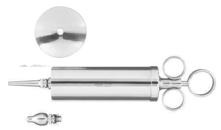 Syringe Ear / Ulcer Bulb Syringe 4 oz. Reusable NonSterile Chrome by Integra York PA, Inc. (Miltex)  ID V919-385
